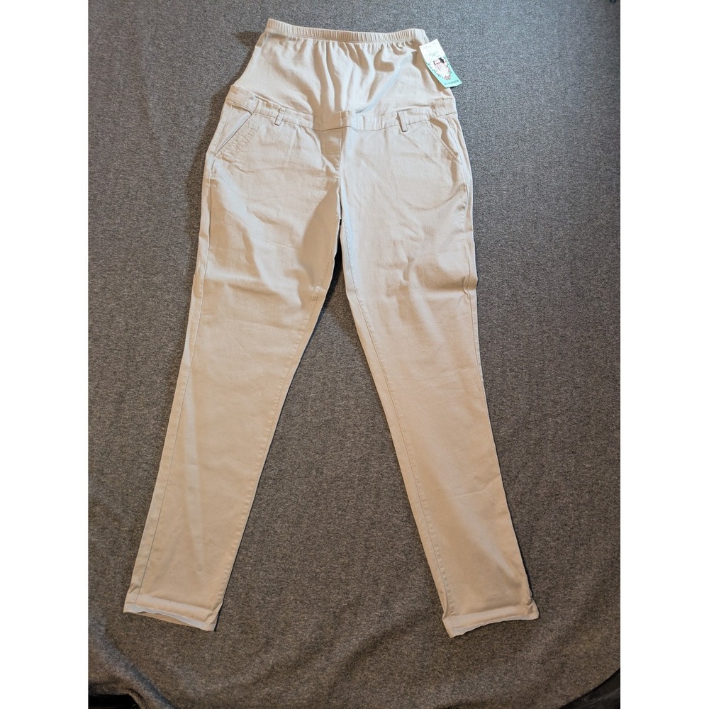 Oh mamma maternity Pants beige large NWT